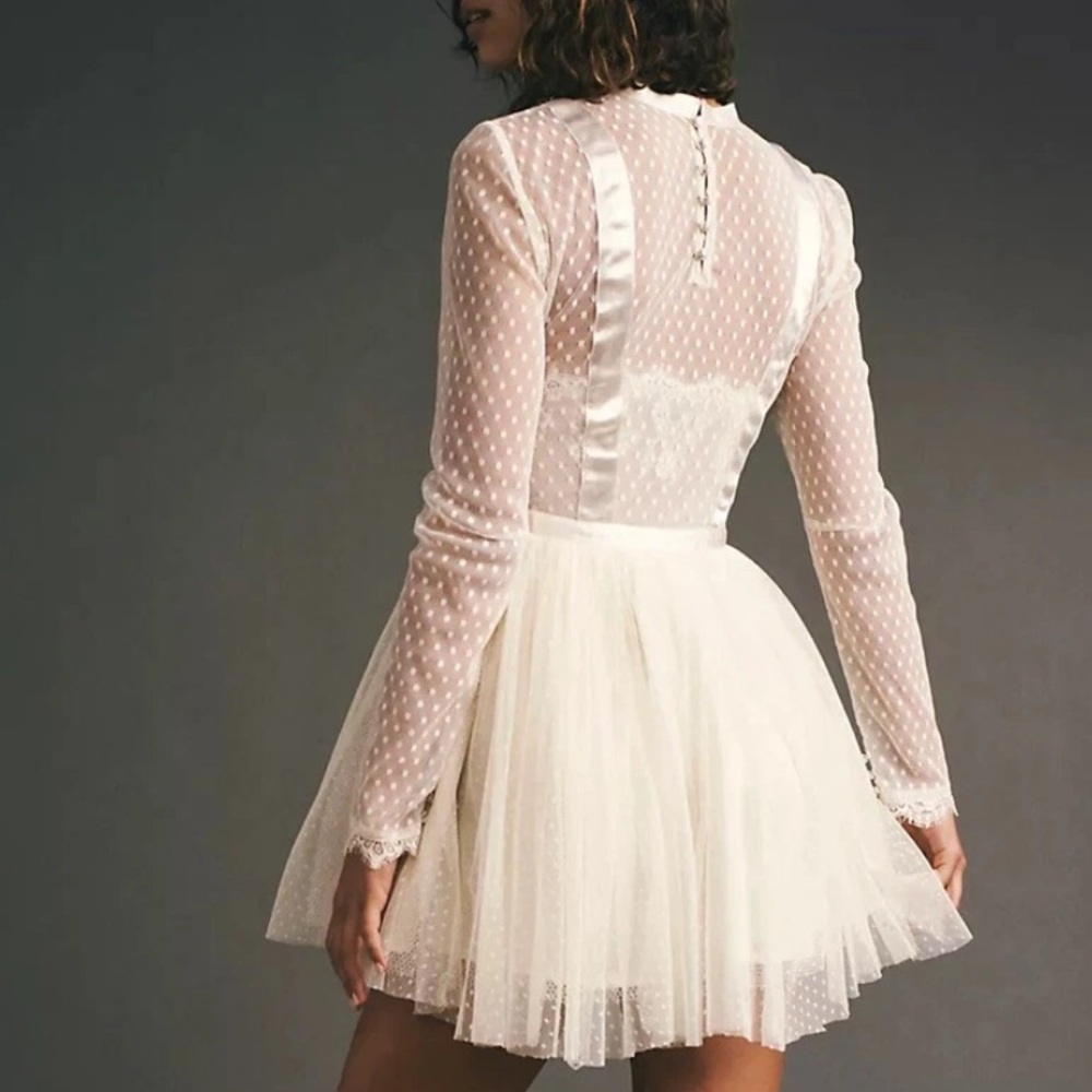 Free People Cream Lace Long Sleeve Dress XL - NWT - Picture 3 of 13